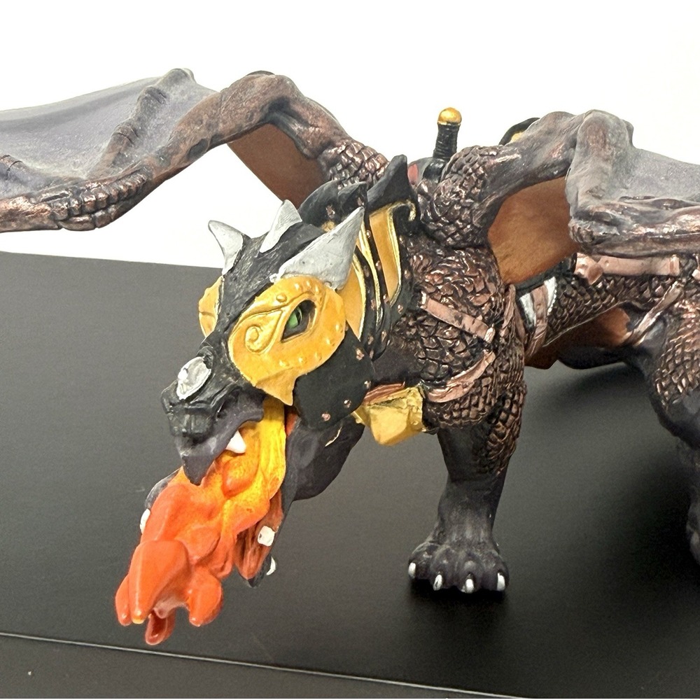 2007 PAPO Dragon of Darkness Fire Breathing Fantasy Figure Medieval Dragon Toy